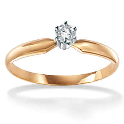 Diamond 14k Gold Ring 1/10