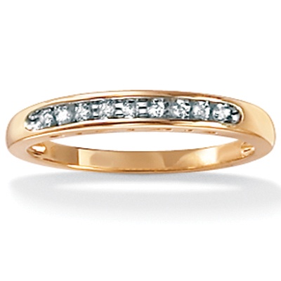 10k Gold Round Diamond Anniversary Ring