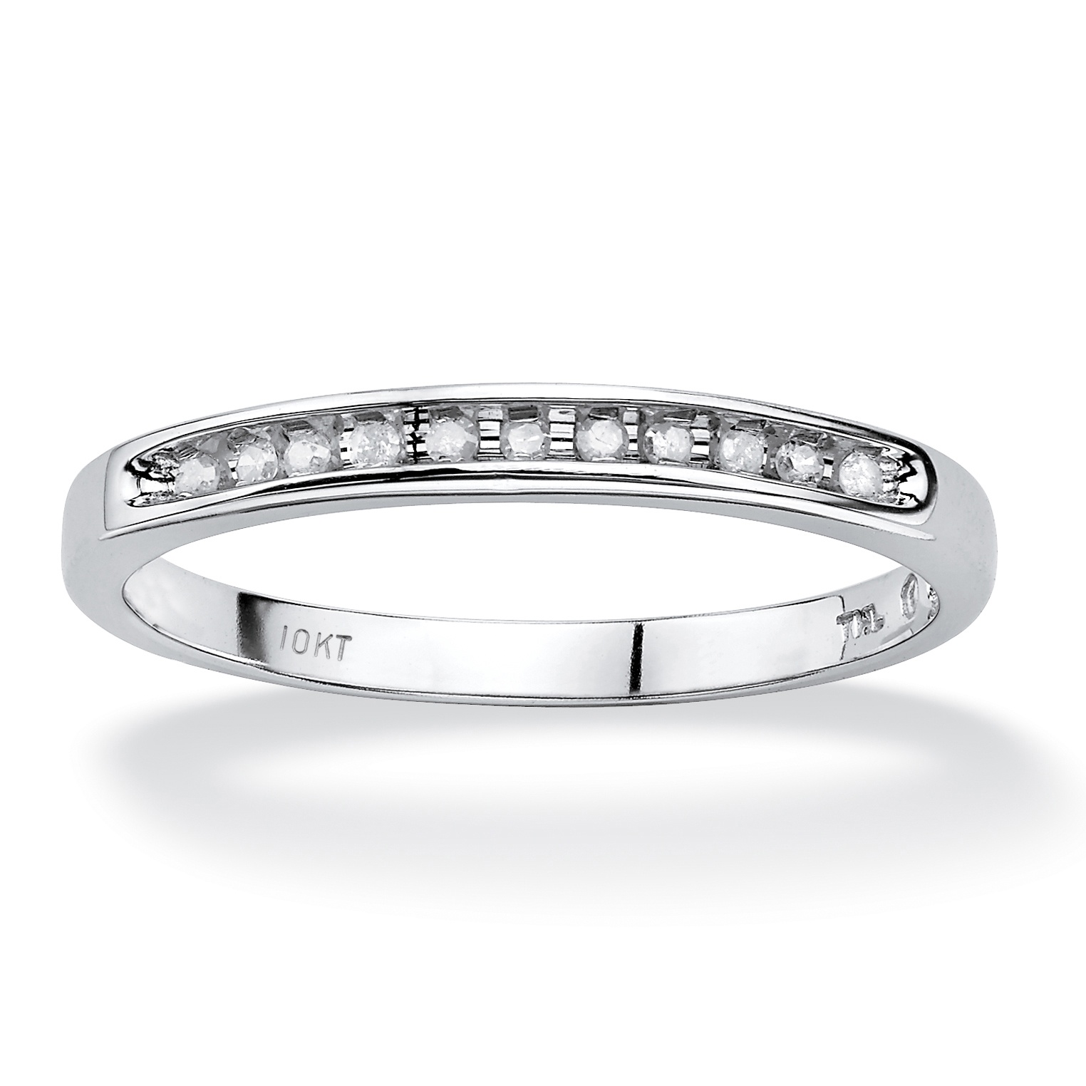Diamond Anniversary 10k White Gold Ring