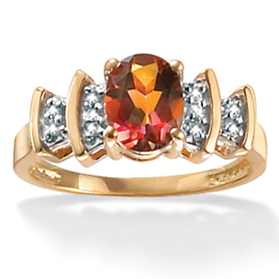 Sunset Topaz 10k Gold Ring