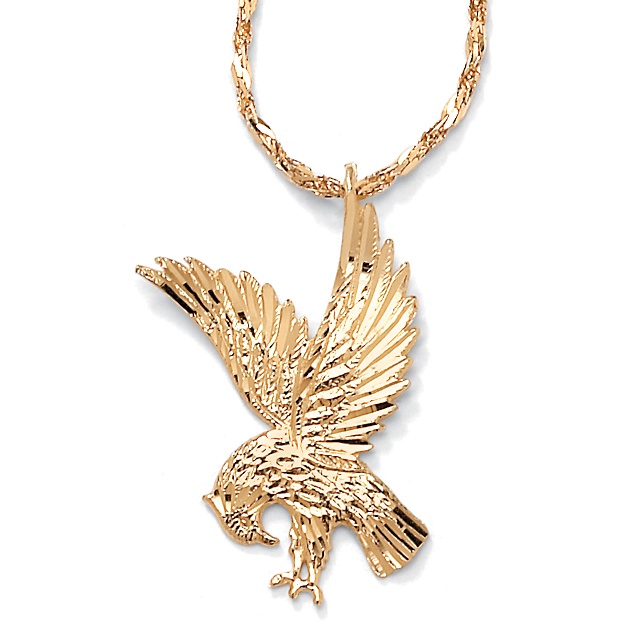 Men's 14k Gold Eagle Pendant