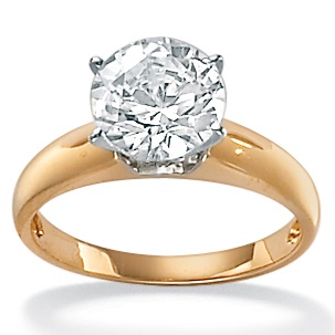 DiamonUltra&trade; CZ 10k Round Solitaire Ring