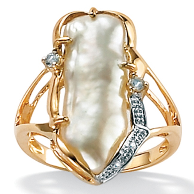 Biwa Pearl 14k Gold Ring