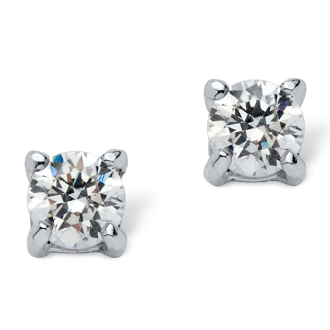 .50 TCW Round Cubic Zirconia Sterling Silver Stud Earrings