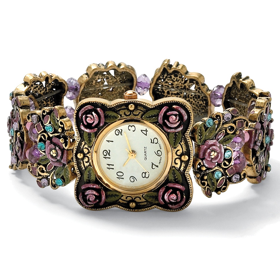 Multi-Austrian Crystal Watch 7"