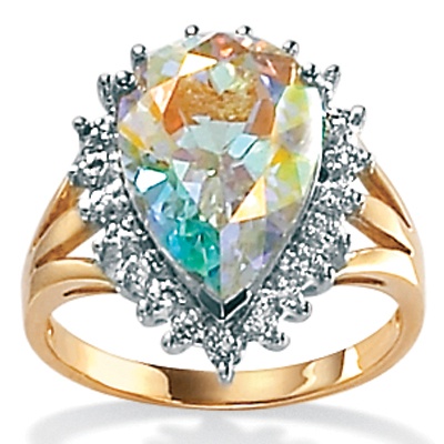 Rainbow Topaz 10k Gold Ring