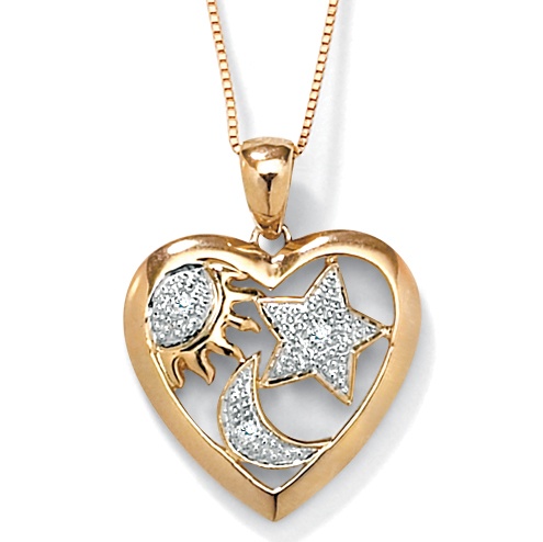 10k Gold Sun/Moon/Star Pendant