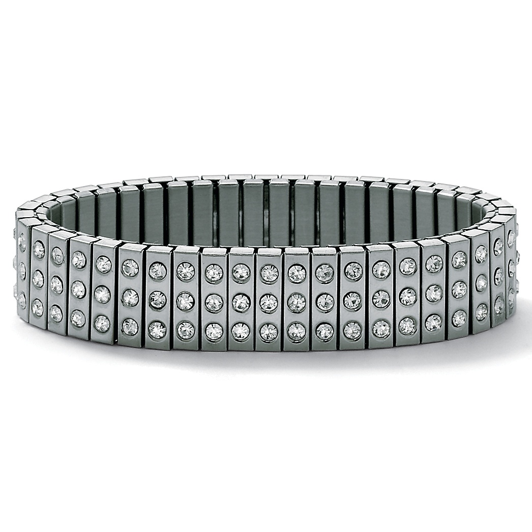 Crystal Bar-Link Bracelet 7"