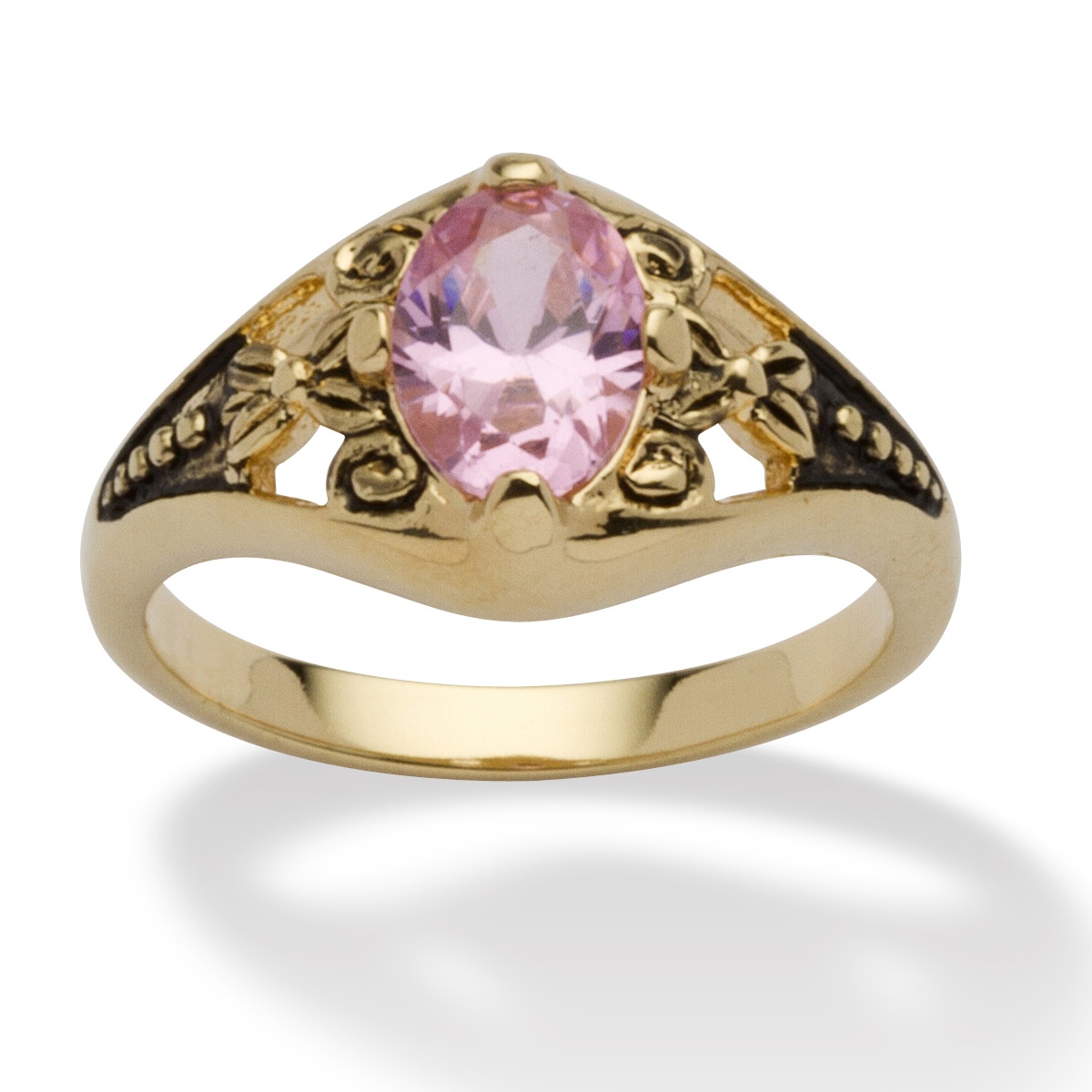 Sim. Birthstone Antiqued Ring
