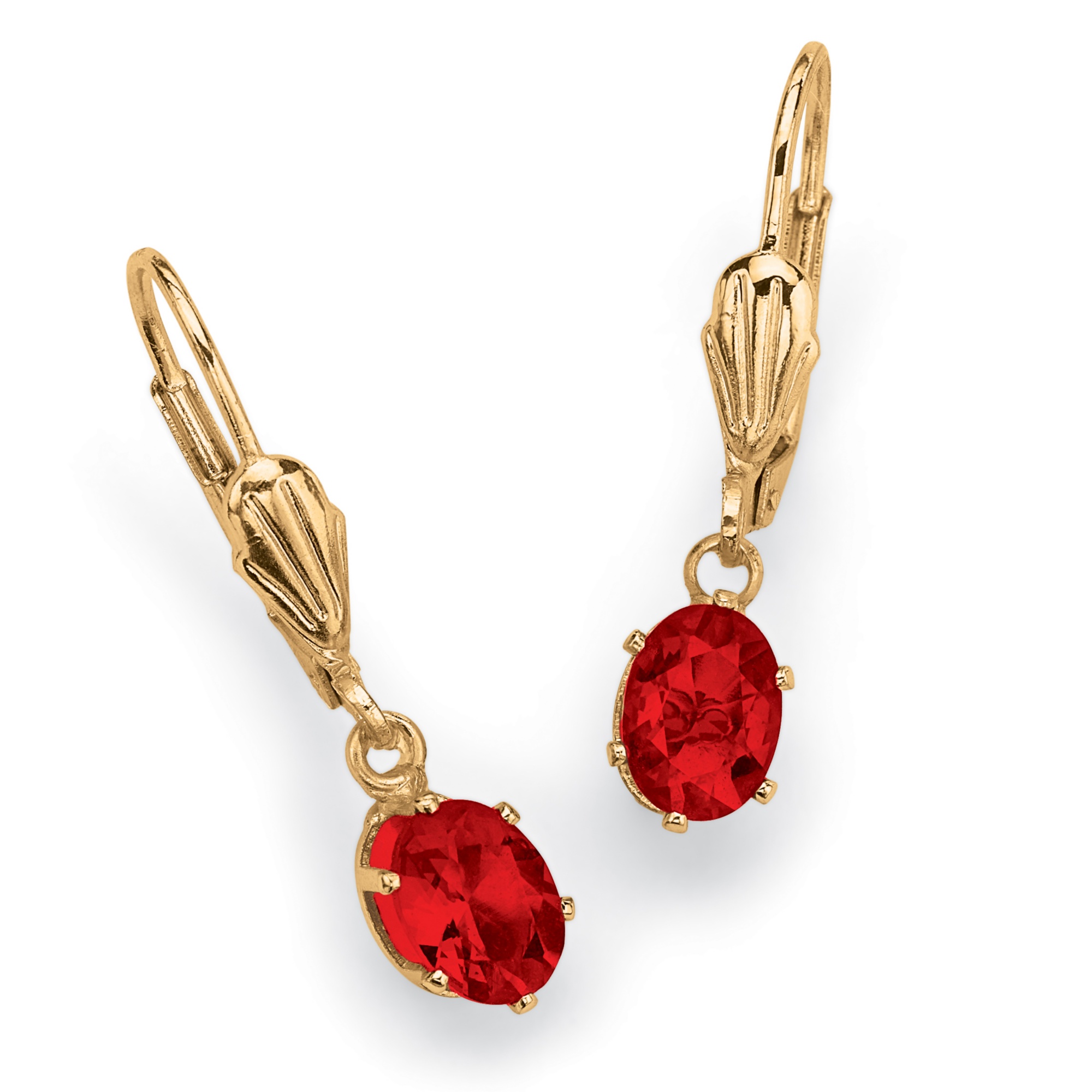 14k Gold-Plated Sim. Birthstone Pierced Earrings
