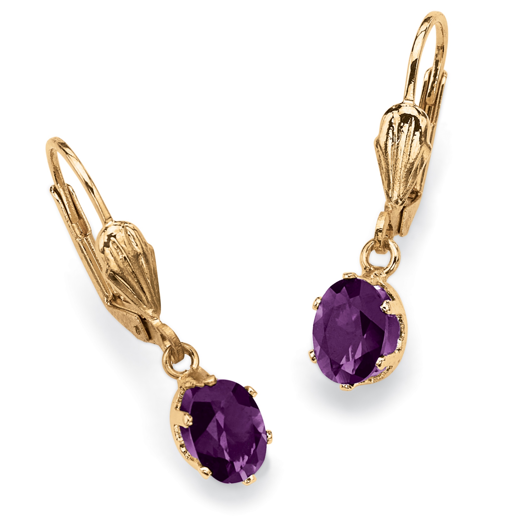 14k Gold-Plated Sim. Birthstone Pierced Earrings