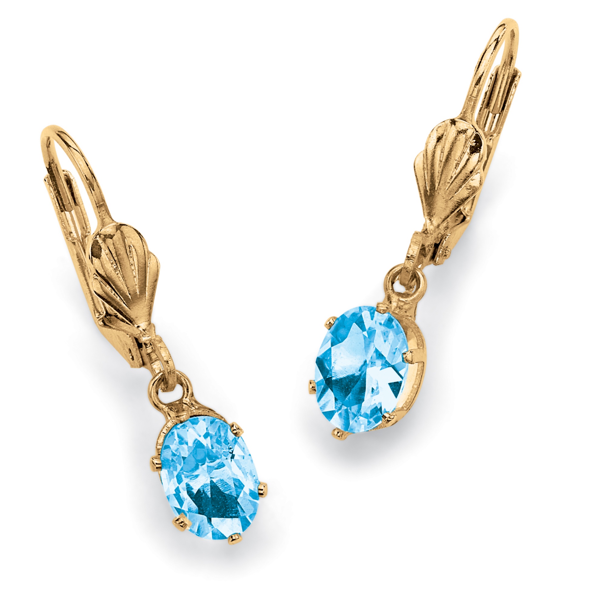 14k Gold-Plated Sim. Birthstone Pierced Earrings