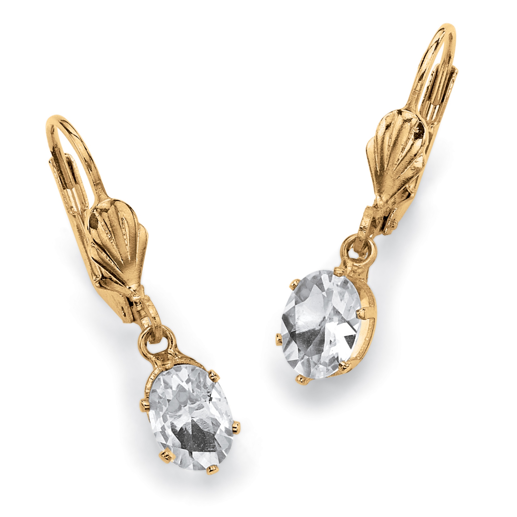14k Gold-Plated Sim. Birthstone Pierced Earrings