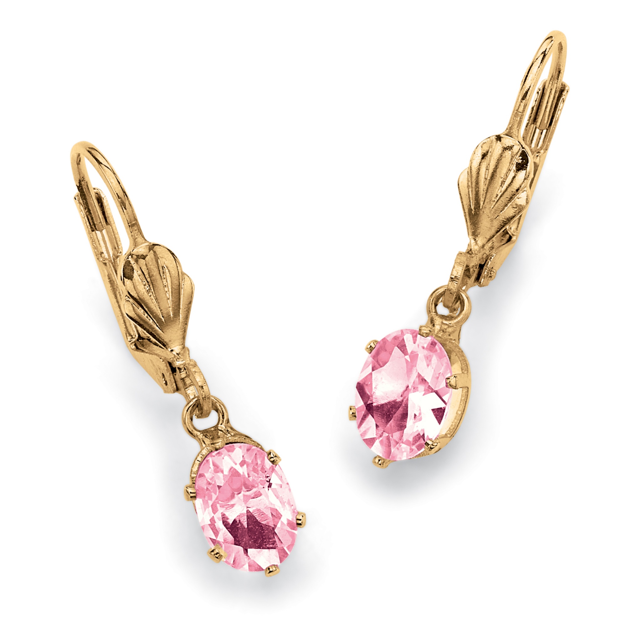 14k Gold-Plated Sim. Birthstone Pierced Earrings