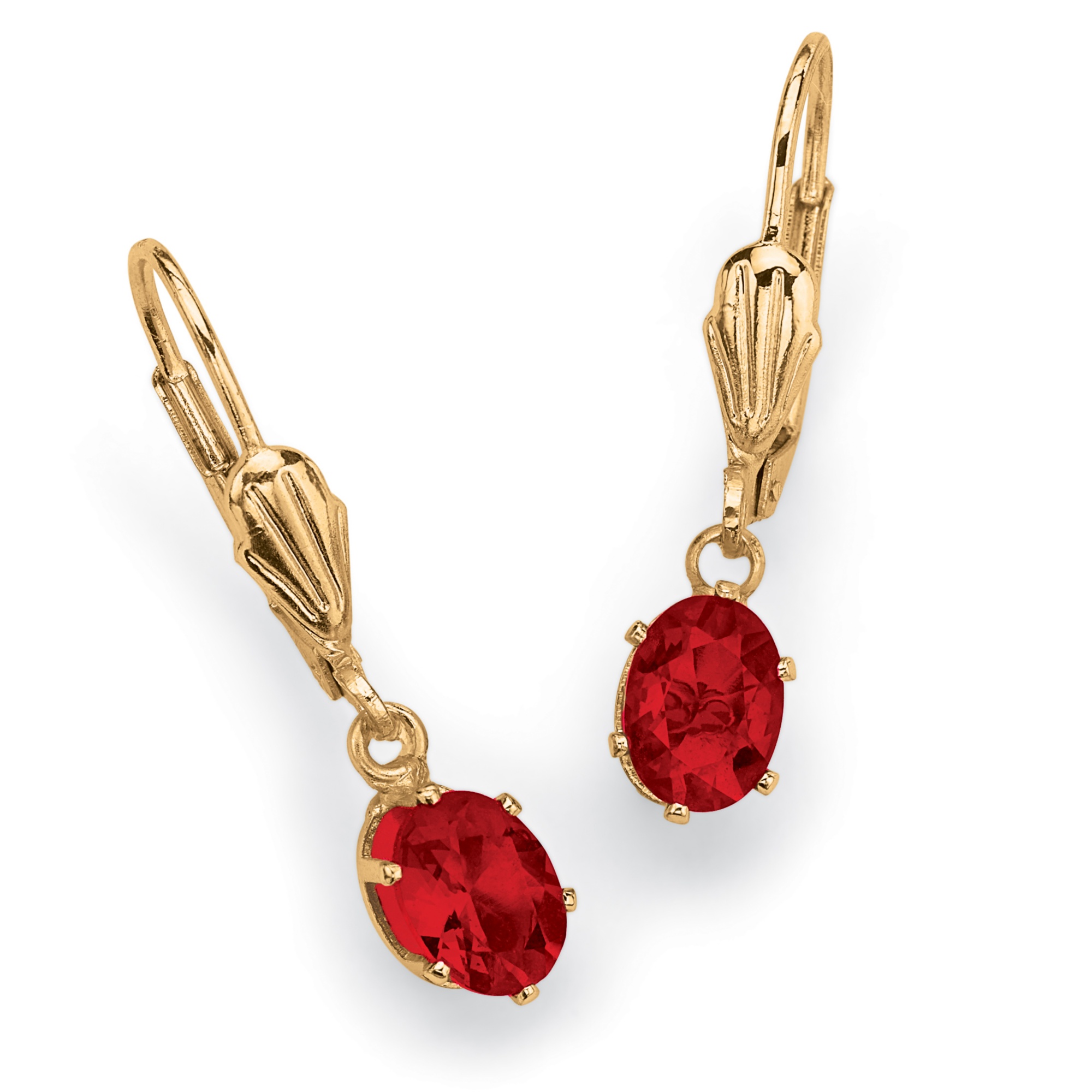 14k Gold-Plated Sim. Birthstone Pierced Earrings