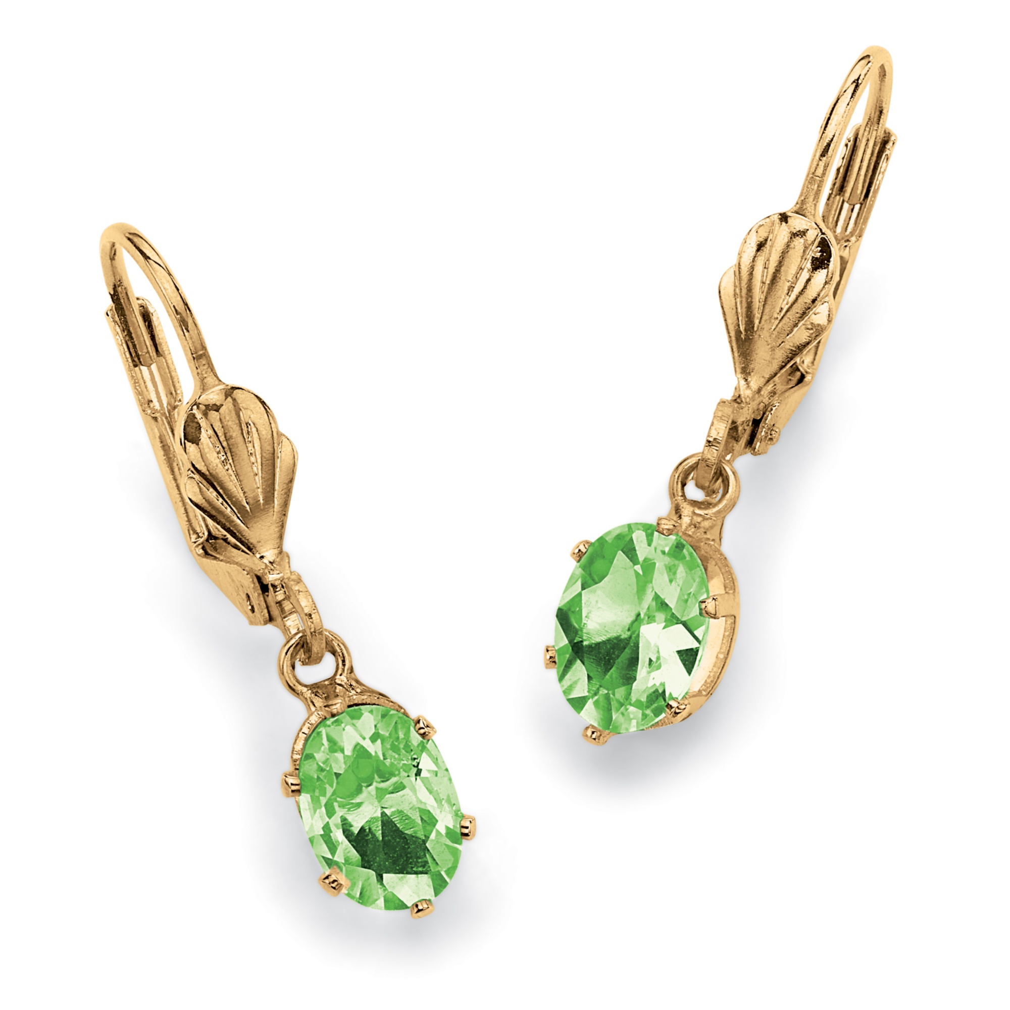 14k Gold-Plated Sim. Birthstone Pierced Earrings