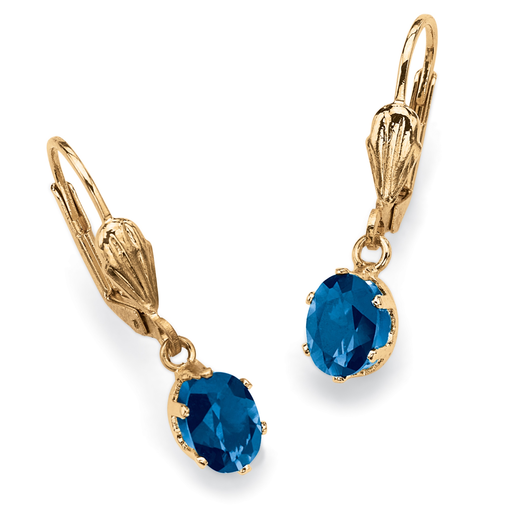 14k Gold-Plated Sim. Birthstone Pierced Earrings