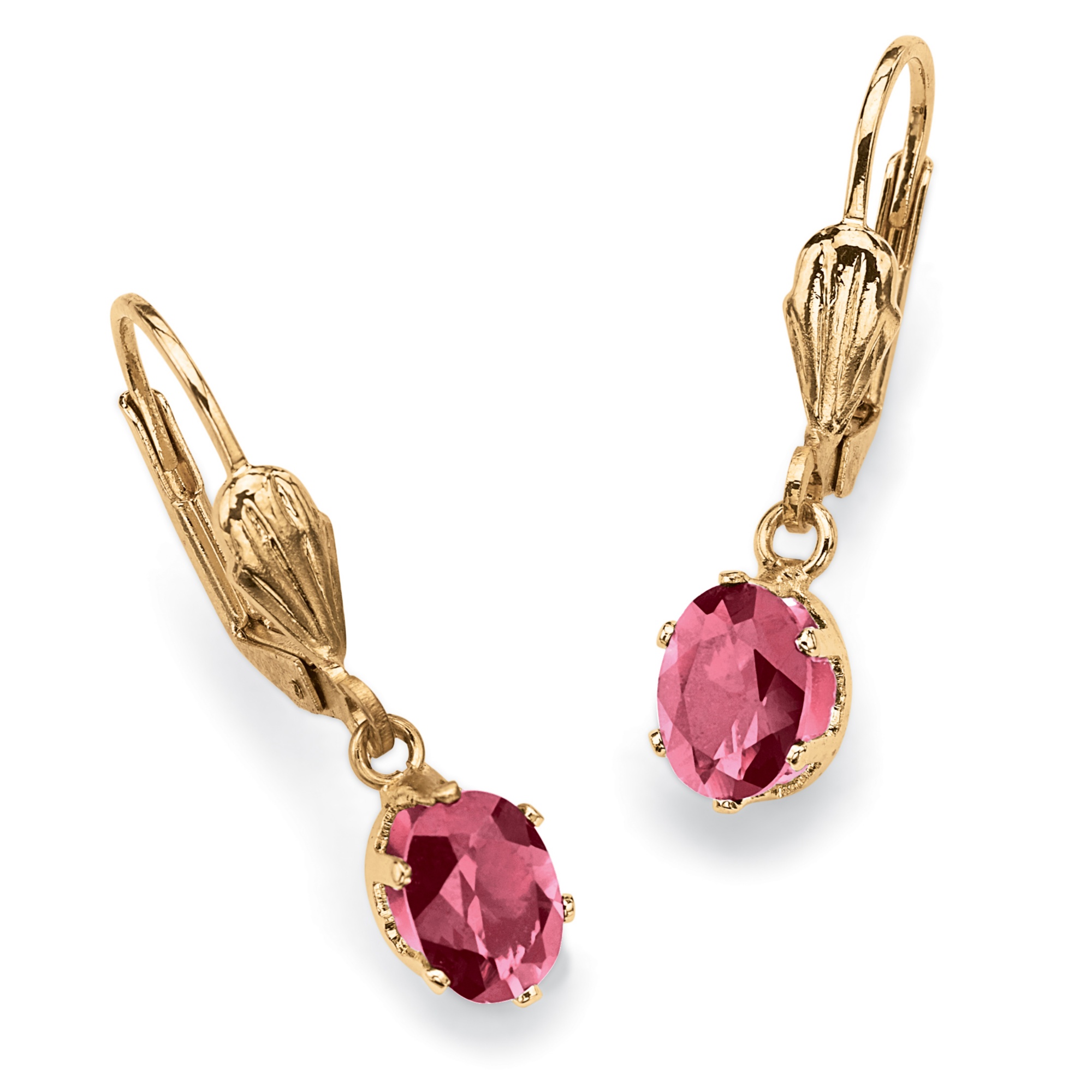 14k Gold-Plated Sim. Birthstone Pierced Earrings