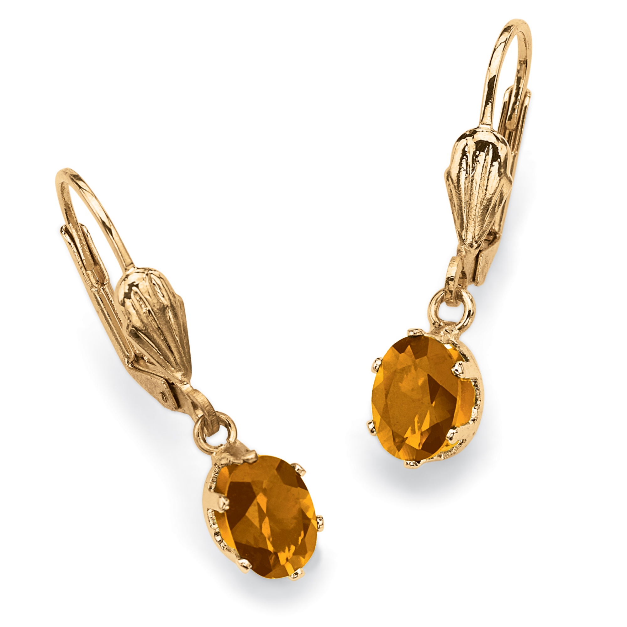 14k Gold-Plated Sim. Birthstone Pierced Earrings