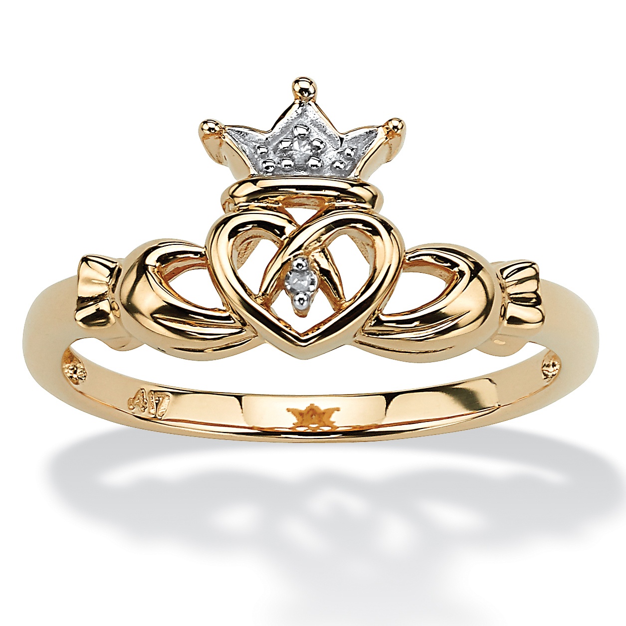  ring. Wedding ring tattoo designs pictures 10k Gold Claddagh Ring title=