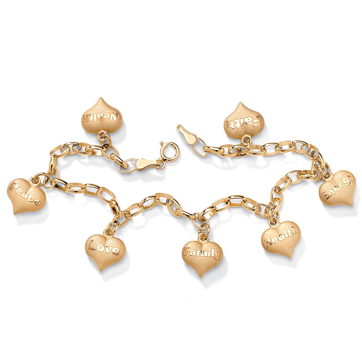 10k Heart Charm Bracelet
