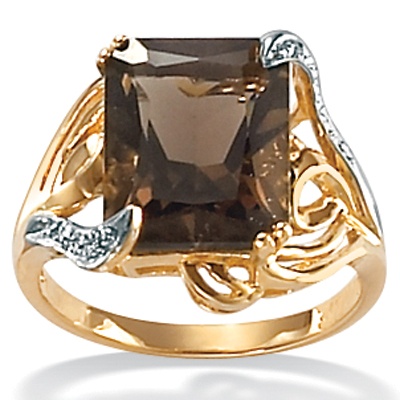 Smoky Quartz 10k Gold Ring