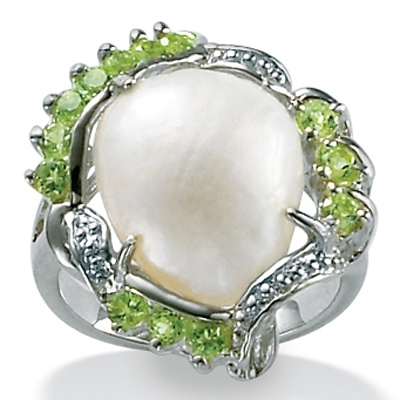 Biwa Pearl Silver Ring