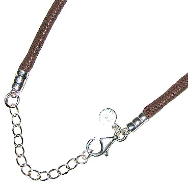 Brown Satin Cord Necklace
