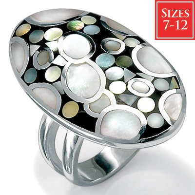 Mother-Of-Pearl Silver Ring | Shop PalmBeach  & Save! : dome ring sterling silver designer jewelry palmbeachjewelry