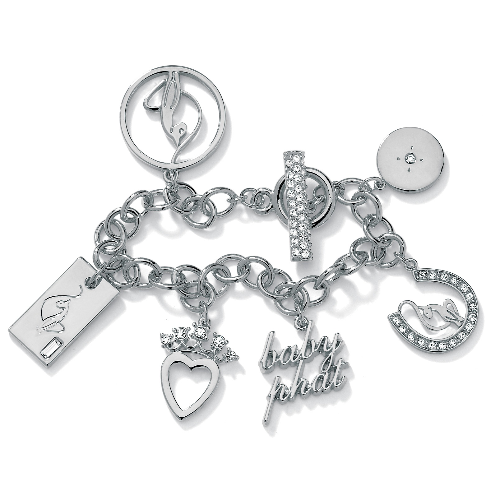 Baby Phat Silvertone Bracelet 8"