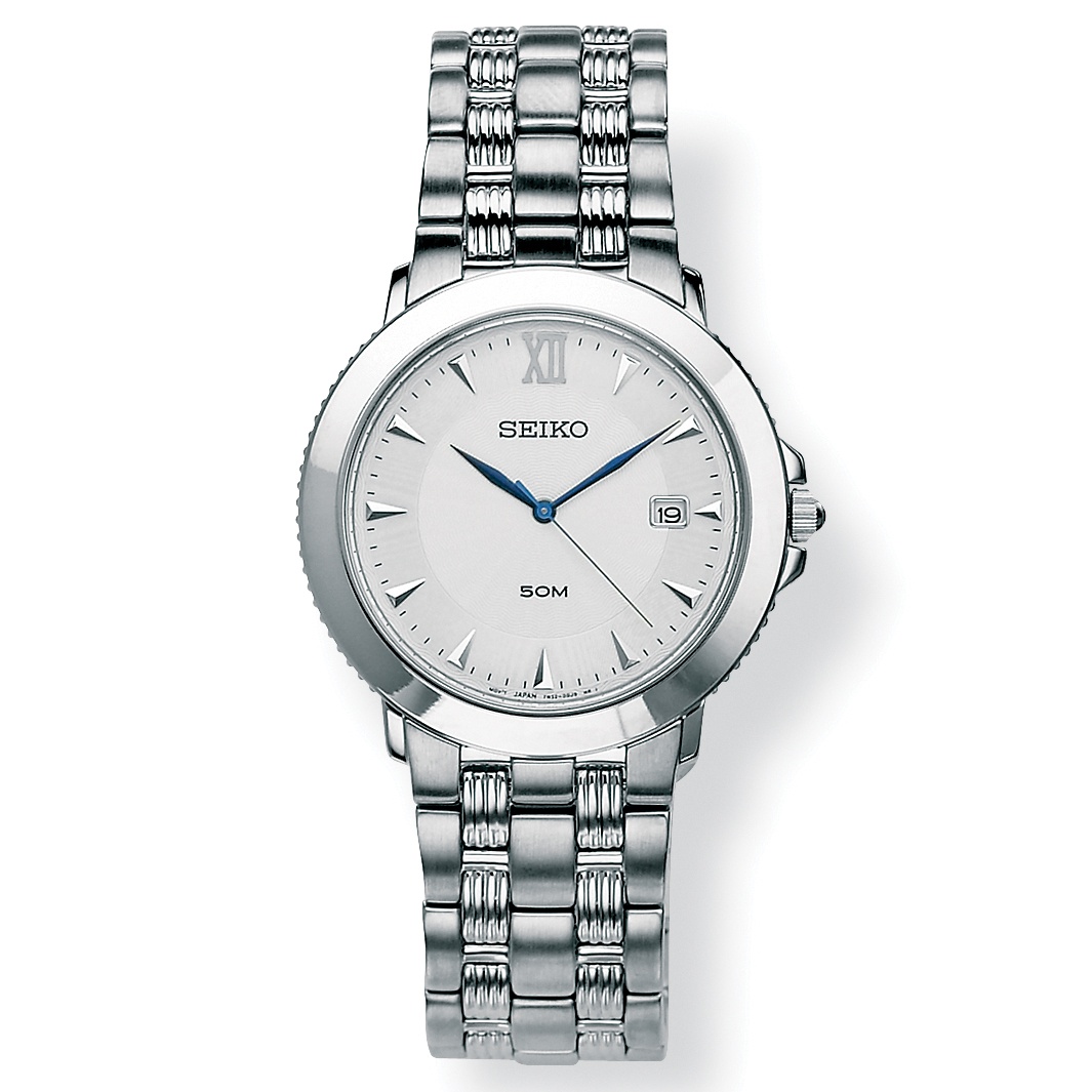 Men's Stainless Steel Seiko Watch 8"
