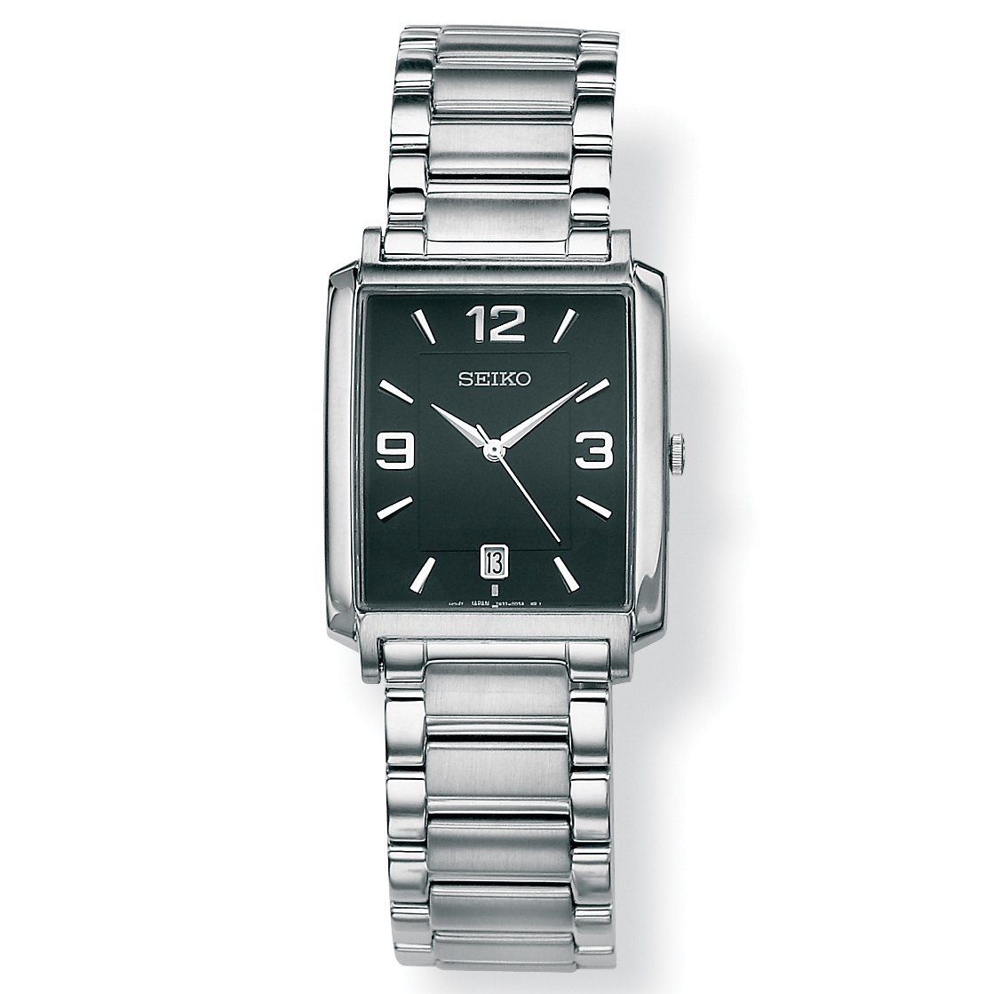 Men's Seiko Black Dial Watch 8