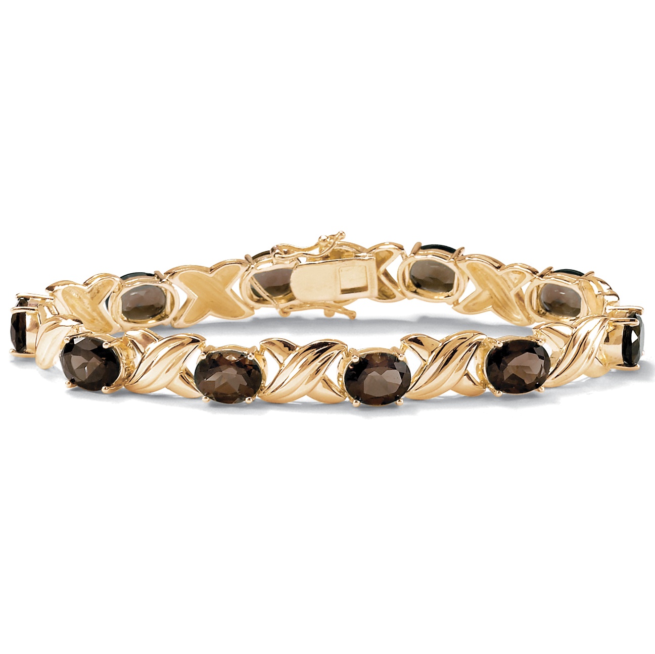 Smoky Quartz 14k/SS Bracelet