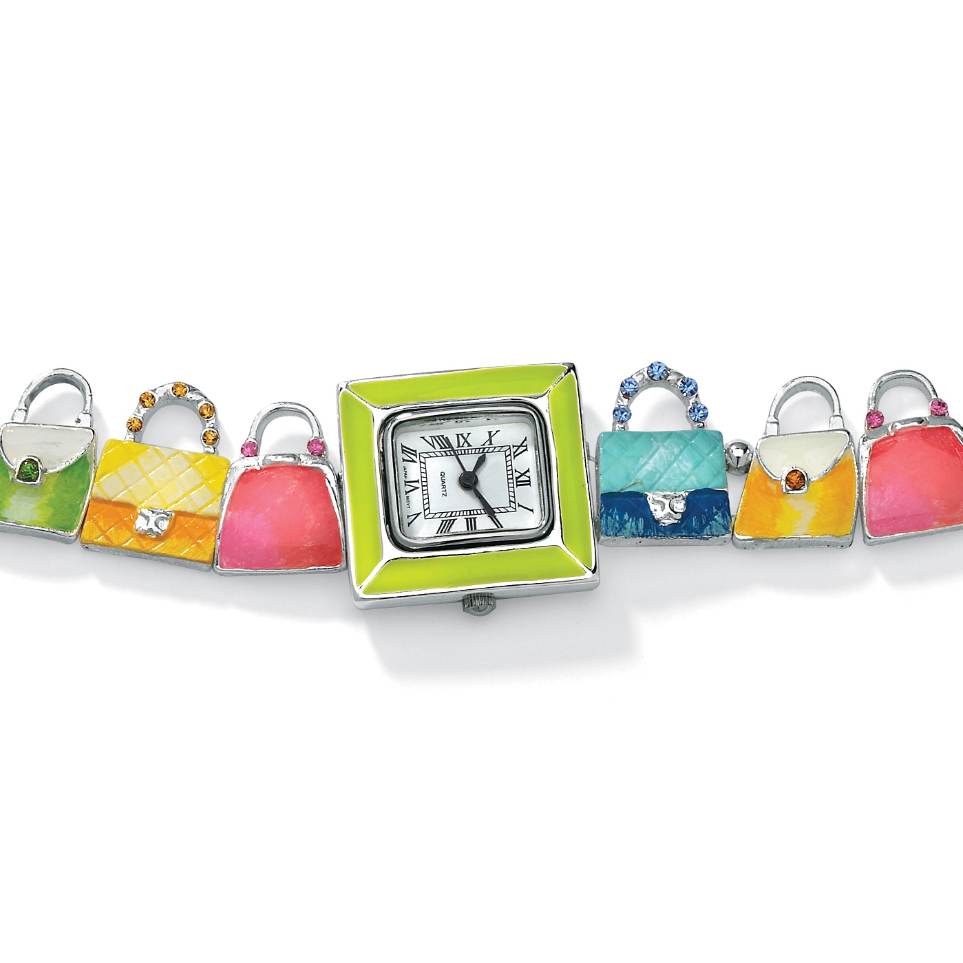 Enamel Handbag Watch