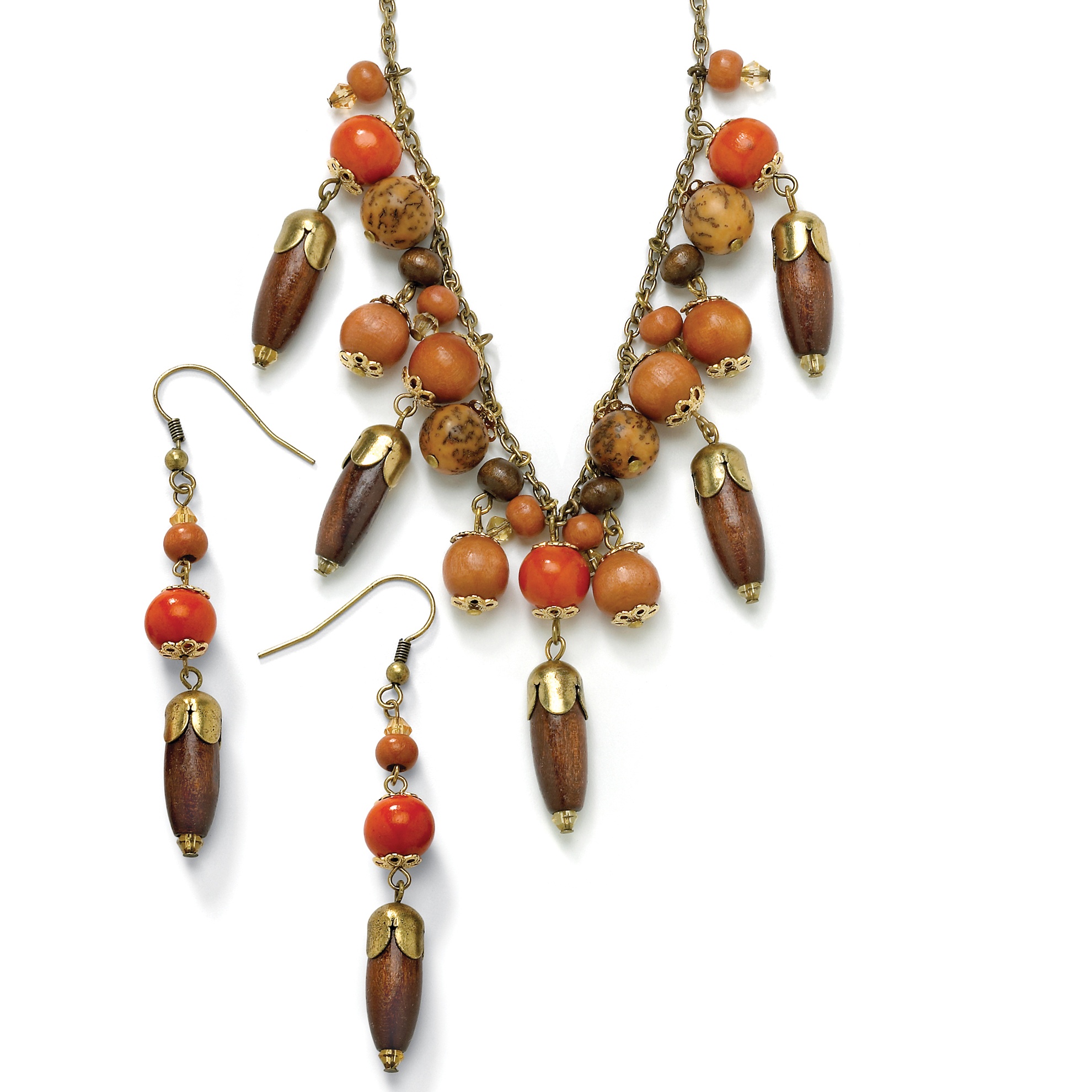 2-Piece Wood Beaded Set