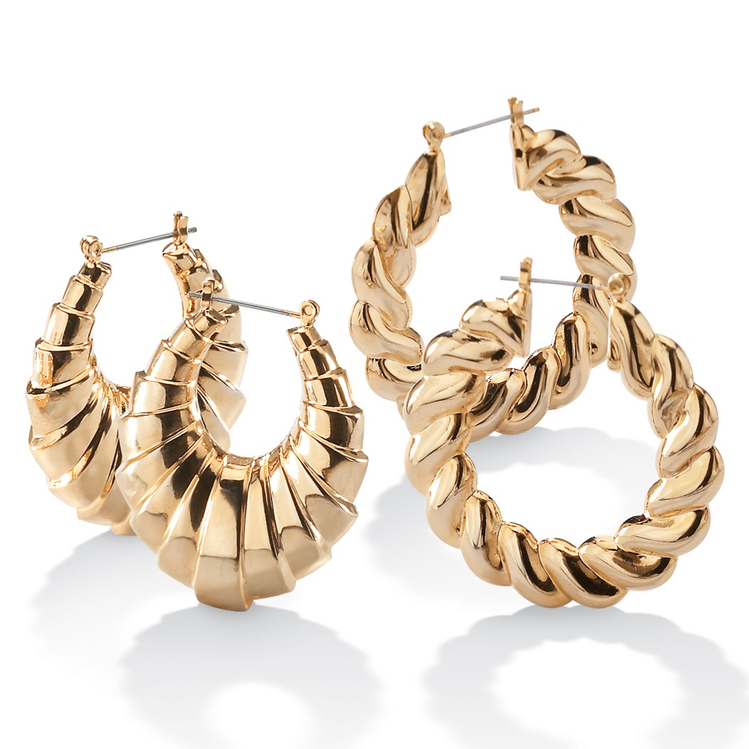 2-Pair Hoop Earring Set