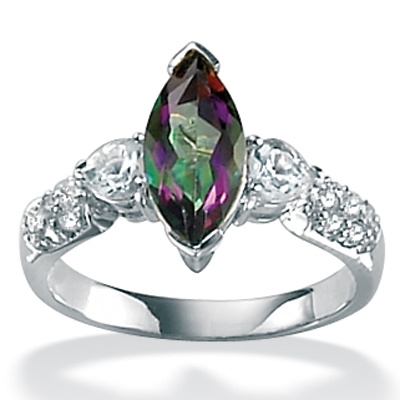Mystic Topaz Sterling Silver Romantic Ring - Shop PalmBeach  & Save!  :  romantic silver sterling topaz