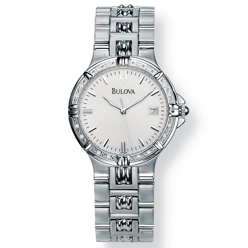 Stainless Steel Men's Diamond Bulova Watch