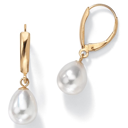 Pearl 10k Gold Earrings
