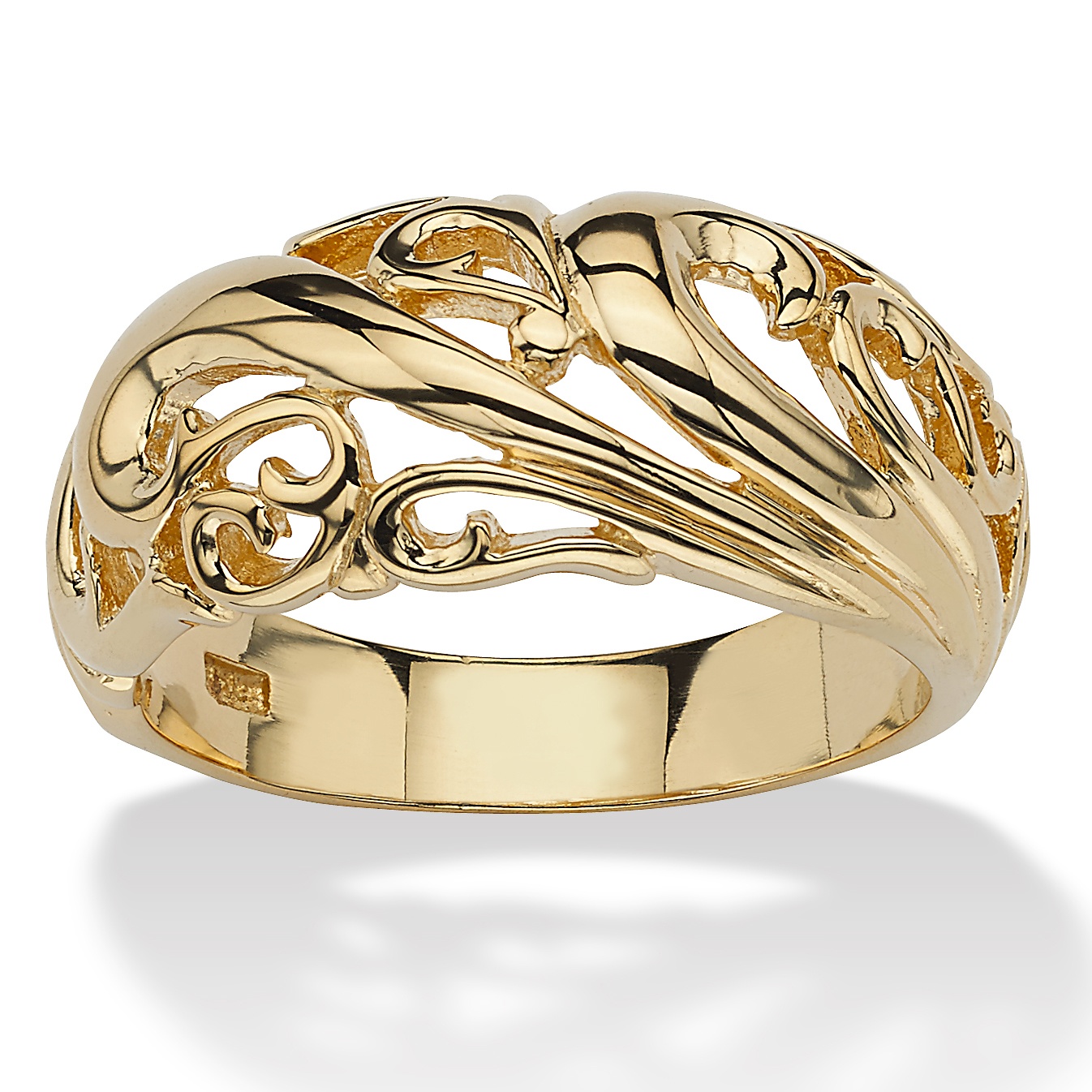 18k Gold over Sterling Silver Dome Ring