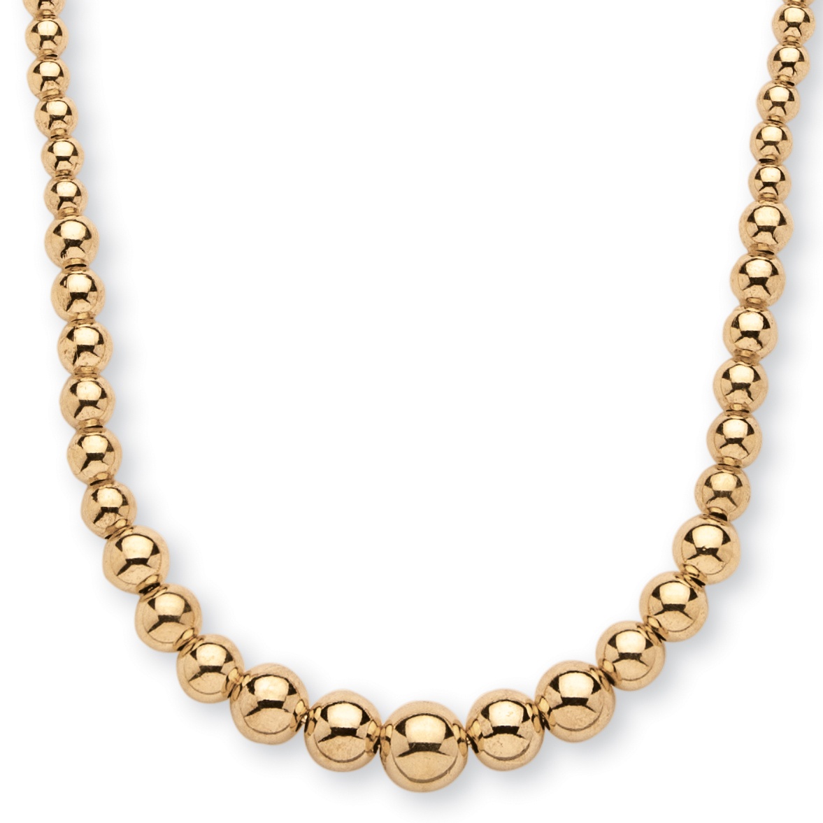 Gold Beaded 18k Gold over Sterling Silver Necklace 17"