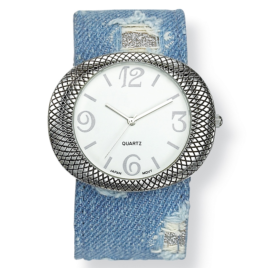 Distressed Denim Watch 7"