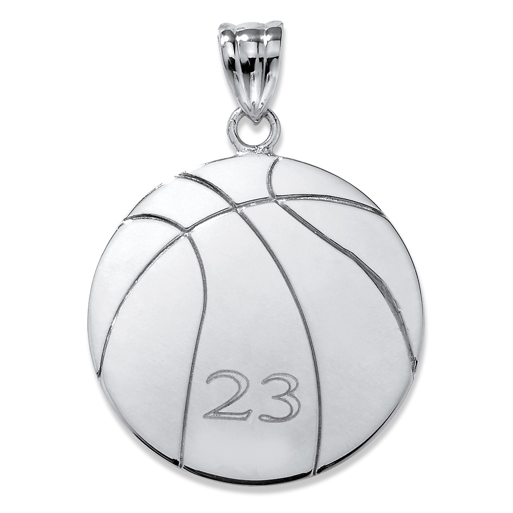 Sterling Silver Basketball Charm