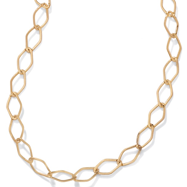 10k Interlocking-Link Necklace 18"