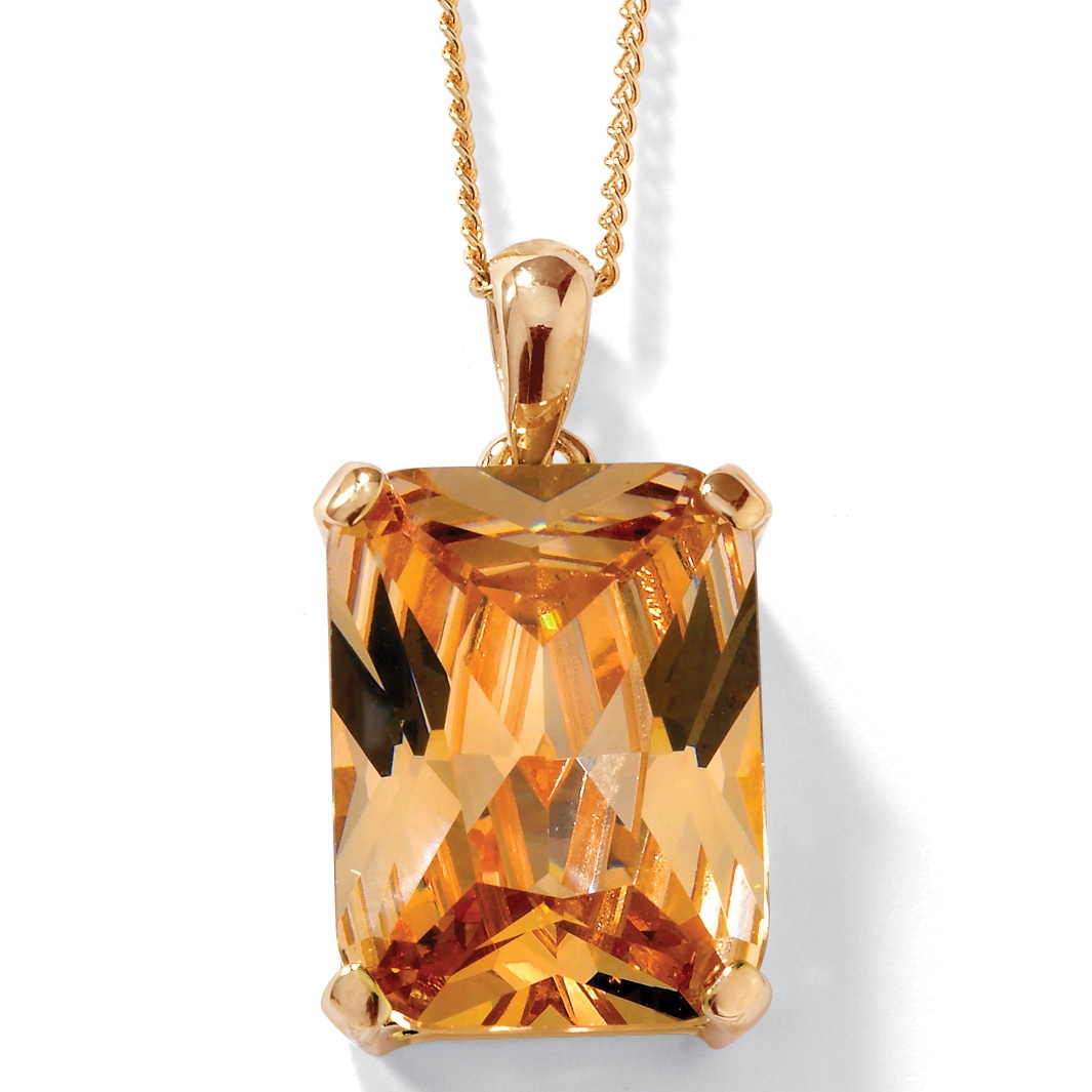 Champagne DiamonUltra™ CZ Pendant