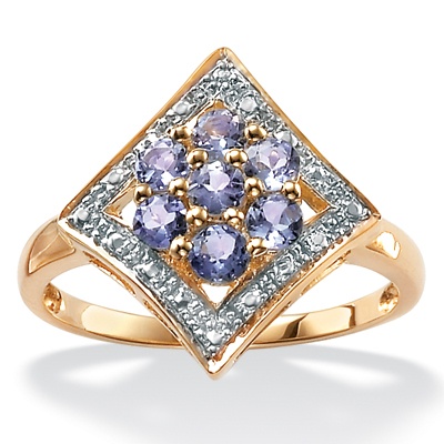 Tanzanite & Diamond Accent 10k Gold Ring