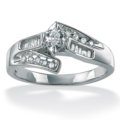 Diamond 10k White Gold Ring