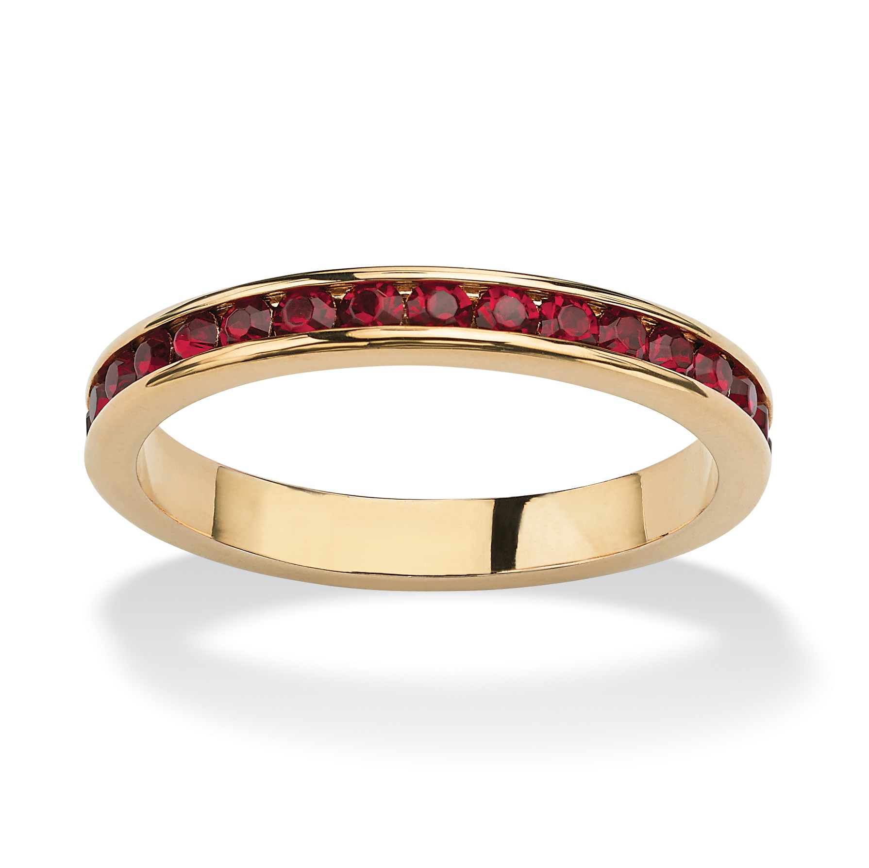 Birthstone 14k Gold-Plated Eternity Band