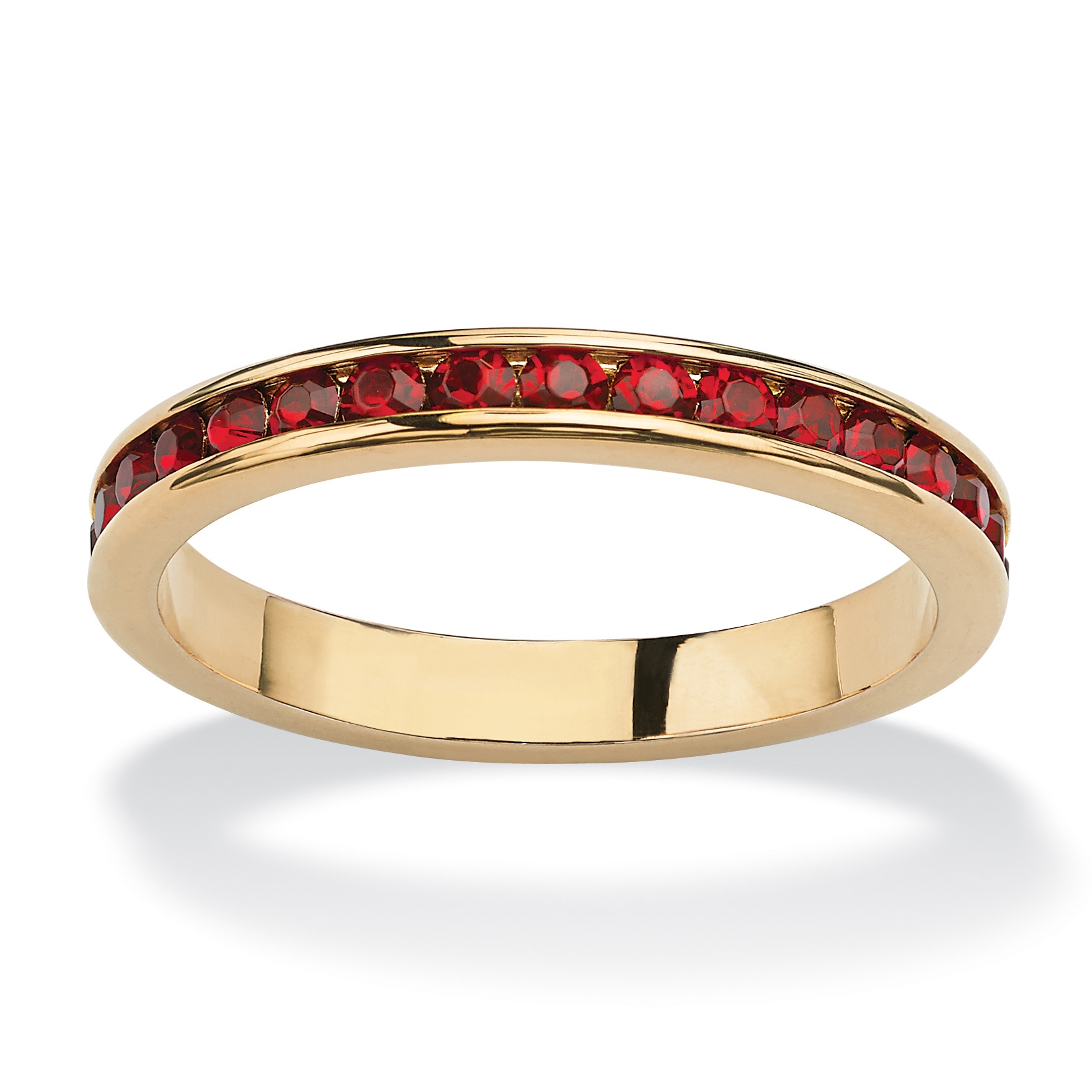 Birthstone 14k Gold-Plated Eternity Band