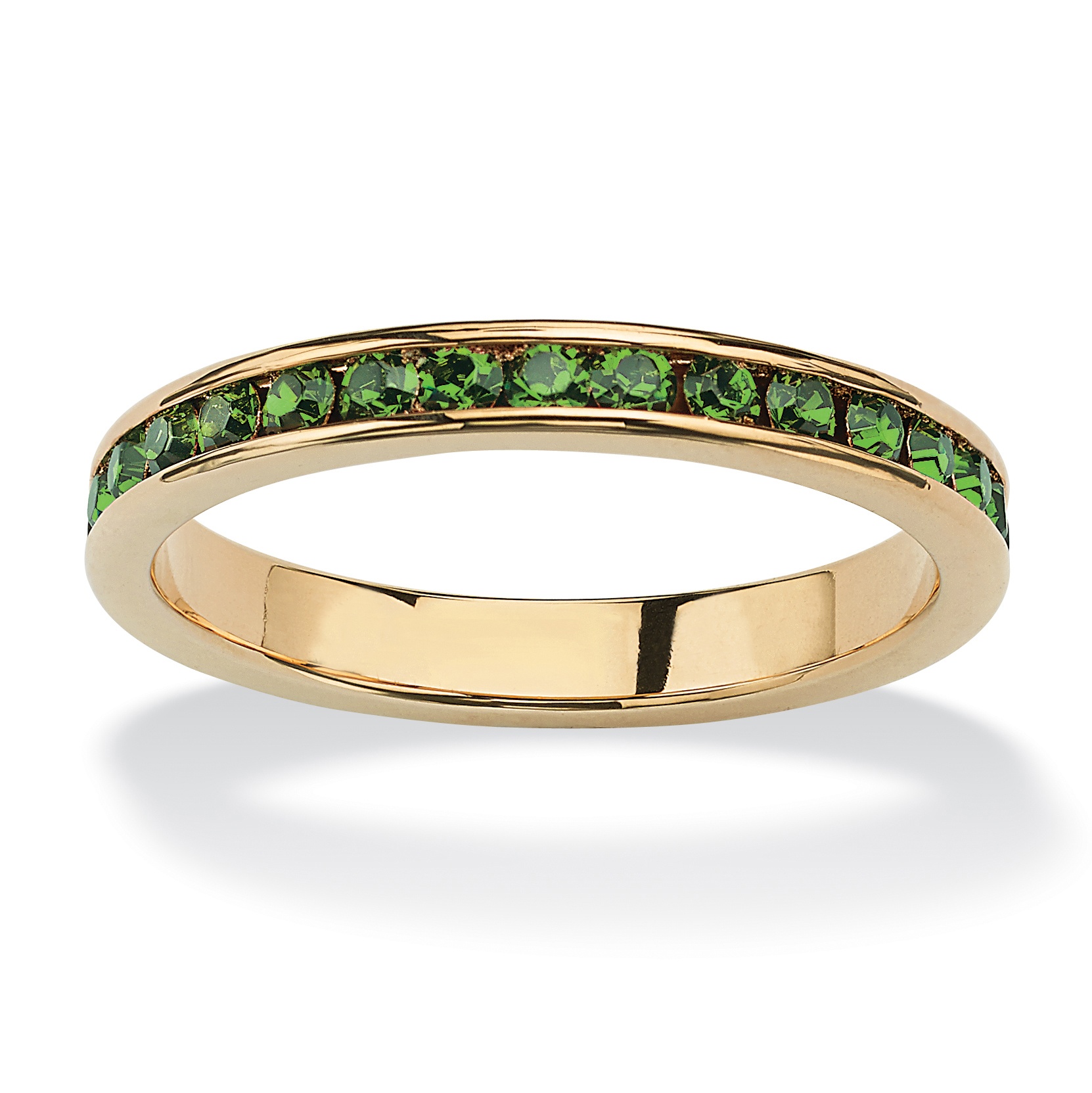 Birthstone 14k Gold-Plated Eternity Band